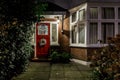 House decorated for Christmas in London