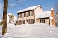 House in deep winter snow Royalty Free Stock Photo