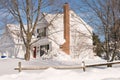 House in deep winter snow Royalty Free Stock Photo