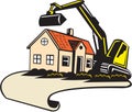 House Demolition Building Removal Royalty Free Stock Photo