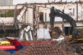 House Demolition in construction site Royalty Free Stock Photo