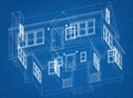 House Design Architect Blueprint Royalty Free Stock Photo