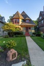 Frank Lloyd Wright Designed House in Oak Park, Chicago, Illinois. Royalty Free Stock Photo