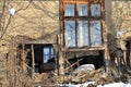 The damage of house after a devastating flood