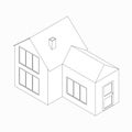 House with detached entrance icon Royalty Free Stock Photo