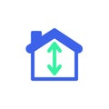 House dimension icon vector