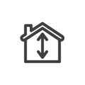 House dimension line icon