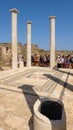 The House with the Dionysus at the archaeological site in Delos, Greece