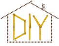 House and Diy Symbol - Screws and Ruler