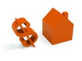 House and dollar Royalty Free Stock Photo