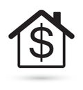 House with dollar sign icon Royalty Free Stock Photo