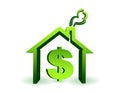 House with dollar sign icon illustration isolated Royalty Free Stock Photo