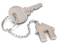 House door key and house key-chain Royalty Free Stock Photo