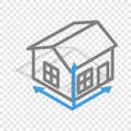 House drawing isometric icon Royalty Free Stock Photo