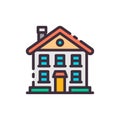 House of dream. Vector color icon. Royalty Free Stock Photo
