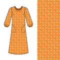 House dress, nightdress front view Royalty Free Stock Photo