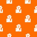 House after an earthquake pattern seamless