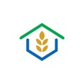 House eco leaf green logo