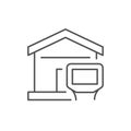 House energy audit line icon