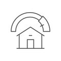 House energy efficiency line icon