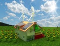 House energy saving concept