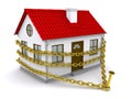 House enmeshed a golden chain Royalty Free Stock Photo