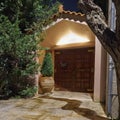 House entrance night view, Athens Greece