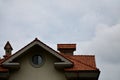 The house is equipped with high-quality roofing of ceramic tiles. A good example of perfect roofing. The building is reliably pro