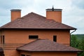 The house is equipped with high-quality roofing of shingles bitumen tiles. A good example of perfect roofing. The roof is relia