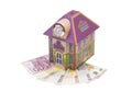 House with euro notes Royalty Free Stock Photo