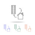 House exchange icon. Elements of real estate in multi colored icons. Premium quality graphic design icon. Simple icon for websites Royalty Free Stock Photo