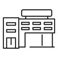 House exhibition center icon, outline style