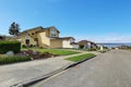 House exnterior with curb appeal. View from driveway Royalty Free Stock Photo