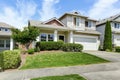 House exterior with curb appeal. View of entrance porch Royalty Free Stock Photo