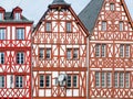 House facade with brown and red half-timbering in Trier Germany Royalty Free Stock Photo