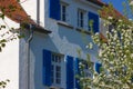 house facade white and blue