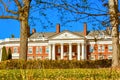 House with Fall Colored Foliage Royalty Free Stock Photo