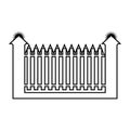house fence icon illustration symbol design