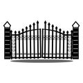 house fence icon illustration symbol design