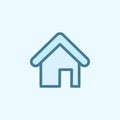 house field outline icon. Element of 2 color simple icon. Thin line icon for website design and development, app development.