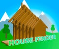 House Finder Means Finders Home And Found Royalty Free Stock Photo