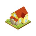 House finishing and siding isometric 3D icon Royalty Free Stock Photo