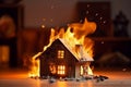 Protect Your Home: Insure Against Fire Damage, generative AI Royalty Free Stock Photo