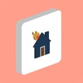 House fire computer symbol Royalty Free Stock Photo