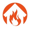 House fire insurance icon