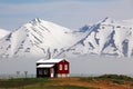 House at fjord of Iceland Royalty Free Stock Photo