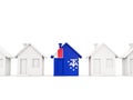 House with flag of french southern territories