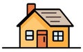 House flat icon, Houses vector illustration. Little house, colourful house, flat houses illustration