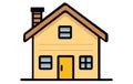 House flat icon, Houses vector illustration. Little house, colourful house, flat houses illustration