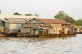 House in floating fishing village of Tonle Sap River in Cambodia